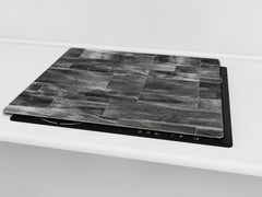KITCHEN BOARD & Induction Cooktop Cover – Glass Pastry Board D25 Textures and tiles 1 Series: Dark grey marble tiles