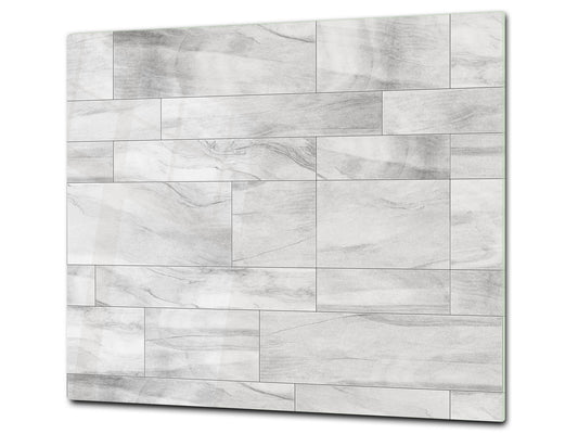 KITCHEN BOARD & Induction Cooktop Cover – Glass Pastry Board D25 Textures and tiles 1 Series: Grey irregularity 2
