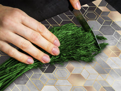 TEMPERED GLASS CHOPPING BOARD – Glass Cutting Board and Worktop Saver D26 Textures and tiles 2 Series: Golden-black geometric abstraction