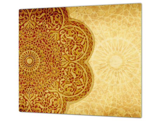 Glass stove top 60D21: Moroccan rose 1