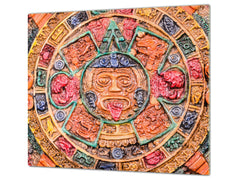 Glass stove top 60D19: Colorful signs