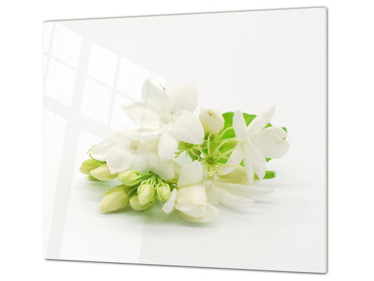 Worktop Saver 60D06B: White flowers 1