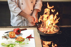 Protector de encimera 60D06B: Flores blancas 1