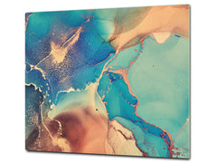 Chopping Board - Worktop saver and Pastry Board - Glass Cutting Board D23 Colourful abstractions: Modern fluid art