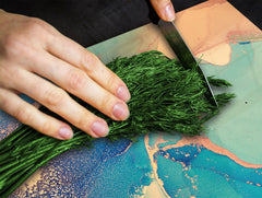 Chopping Board - Worktop saver and Pastry Board - Glass Cutting Board D23 Colourful abstractions: Modern fluid art