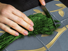 KITCHEN BOARD & Induction Cooktop Cover – Glass Pastry Board D25 Textures and tiles 1 Series: Golden branches on a blue background