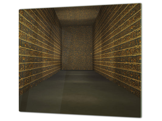 Glass Cutting Board 60D15: Hieroglyphs 2