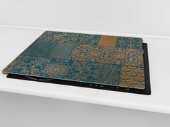 TEMPERED GLASS CHOPPING BOARD – Glass Cutting Board and Worktop Saver Textures and tiles 2 Series: Indian style patchwork
