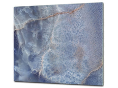 CUTTING BOARD and Cooktop Cover - Impact & Shatter Resistant Glass D21 Marbles 1 Series: Marble dotted surface