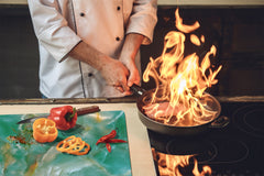 Chopping Board - Induction Cooktop Cover D21 Marbles 1 Series: Green onyx