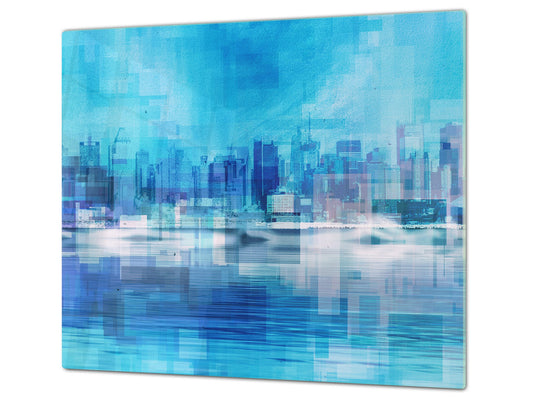 Glass Cutting Board and Worktop Saver 60D12: A city in the picture