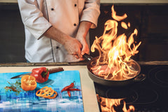 Glass Cutting Board and Worktop Saver 60D12: A city in the picture