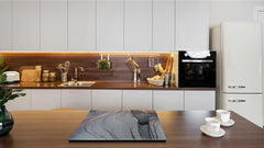 Chopping Board - Worktop saver and Pastry Board - Glass Cutting Board D23 Colourful abstractions: Abstract golden veins