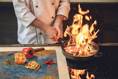 Chopping Board - Impact & Scratch Resistant - Glass Cutting Board D24 Rusted textures Series: Oxidized colorful surface