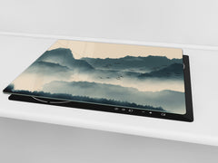 Glass Pastry Board 60D18: Departing birds