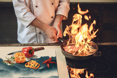 Glass Pastry Board 60D18: Departing birds