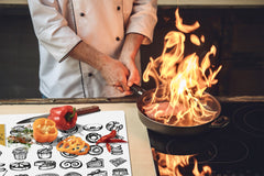 TEMPERED GLASS CHOPPING BOARD 60D13: A bakery