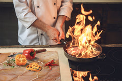 Chopping Board - Induction Cooktop Cover - Glass Cutting Board D22 Marbles 2 Series: Brown marble pattern