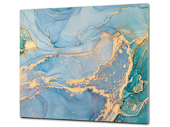 Chopping Board - Worktop saver and Pastry Board - Glass Cutting Board D23 Colourful abstractions: Current of colors