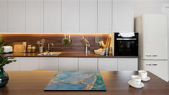 Chopping Board - Worktop saver and Pastry Board - Glass Cutting Board D23 Colourful abstractions: Current of colors