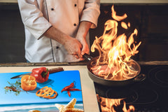 Tabla de cortar y repostería 60D08: Conchas en la playa 2