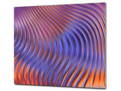 Copy of UNIQUE Tempered GLASS Kitchen Board –Scratch Resistant Glass Cutting Board –Glass Countertop MEASURES: SINGLE: 60 x 52 cm (23,62” x 20,47”); DOUBLE: 30 x 52 cm (11,81” x 20,47”); D29 Colourful Variety Series: Colorful wavy design 1