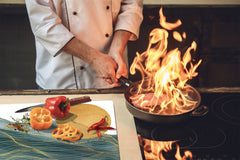 Tabla de cortar - Cubierta de la placa de inducción D04 Serie Bebidas: Cerezas 7