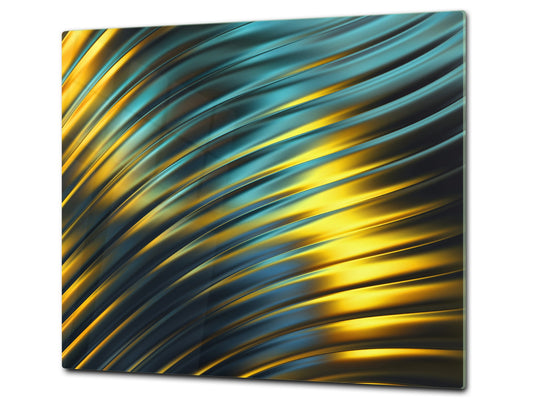 Copy of UNIQUE Tempered GLASS Kitchen Board –Scratch Resistant Glass Cutting Board –Glass Countertop MEASURES: SINGLE: 60 x 52 cm (23,62” x 20,47”); DOUBLE: 30 x 52 cm (11,81” x 20,47”); D29 Colourful Variety Series: Blue abstract composition