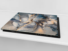 Chopping Board - Worktop saver and Pastry Board - Glass Cutting Board D23 Colourful abstractions: Fluid art painting