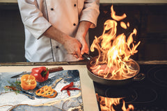 Chopping Board - Worktop saver and Pastry Board - Glass Cutting Board D23 Colourful abstractions: Artistic mixture of paints