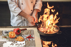 TEMPERED GLASS CHOPPING BOARD – Glass Cutting Board and Worktop Saver D26 Textures and tiles 2 Series: Sculpted tile texture