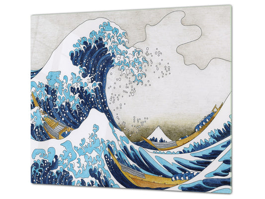 Glass Pastry Board 60D18: A great wave