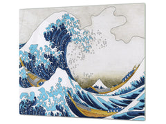 Glass Pastry Board 60D18: A great wave