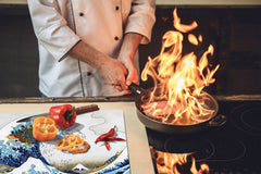 Glass Pastry Board 60D18: A great wave