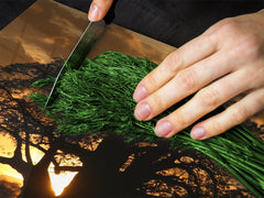 Tempered GLASS Kitchen Board – Impact & Scratch Resistant; D08 Nature Series: Tree 4
