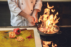 TEMPERED GLASS CHOPPING BOARD – Glass Cutting Board and Worktop Saver D26 Textures and tiles 2 Series:Abstract golden fish scales