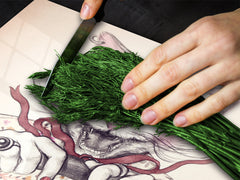 Tempered GLASS Cutting Board – Worktop saver D15 Drawings Series: Cat