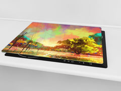 Resistant Glass Cutting Board 60D05B: Colorful park