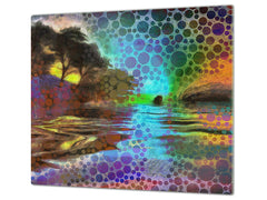 Glass stove top 60D19: A colorful picture