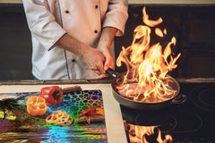 Glass stove top 60D19: A colorful picture