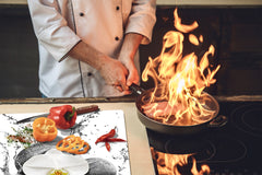 Glass Cutting Board and Worktop Saver D06 Flowers Series: Orchid 4