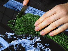 CUTTING BOARD and Cooktop Cover - Impact & Shatter Resistant Glass D02 Water Series: Ice