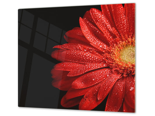 Glass Cutting Board and Worktop Saver D06 Flowers Series: Flower 16