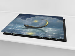 Glass Pastry Board 60D18: A lonely boat