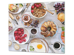 Tempered GLASS Cutting Board 60D16: Breakfast 5