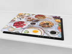 Tempered GLASS Cutting Board 60D16: Breakfast 5