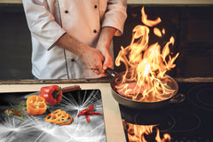 Glass Cutting Board and Worktop Saver D06 Flowers Series: Flower 7