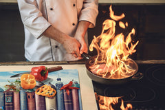 Glass Pastry Board 60D18: Cottages from books