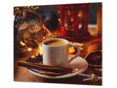 Glass Kitchen Board 60D07: Coffee with cinnamon