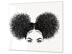 Glass Cutting Board 60D15: Afro hairstyle
